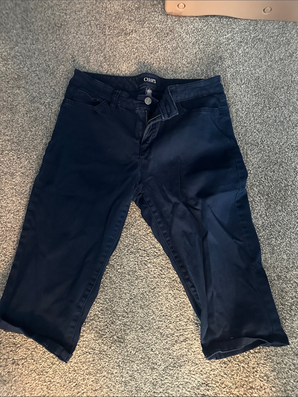 Chaps Women's Dark Navy knee length Jeans